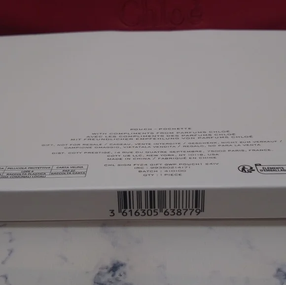 Chloé Parfum Canvas Flat Clutch Pouch New - Picture 9 of 11